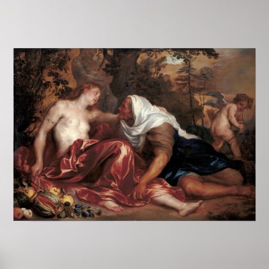 Poster Van Dyck - Vertumnus Et Pomona (Devant)
