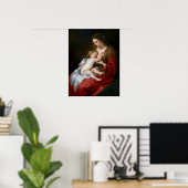 Poster Van Dyck - Vierge Et Enfant (Bureau à domicile)
