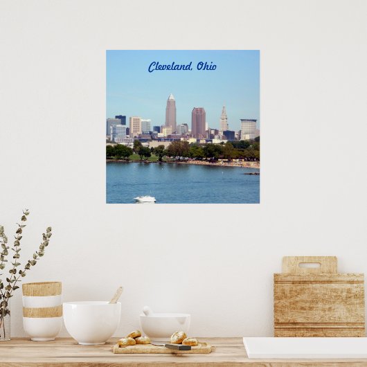 Poster van Edgewater Beach-Cleveland Ohio (24x24) (Keuken)