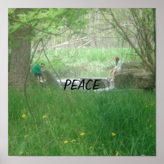 Poster van een aantal jonge jaren die vissen