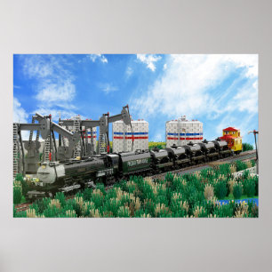 Poster van een Big Boy-locomotiefmodel