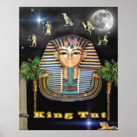 Poster van Egyptische koning tut