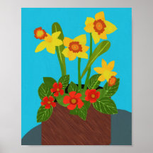 Poster van Episcia en Daffodil