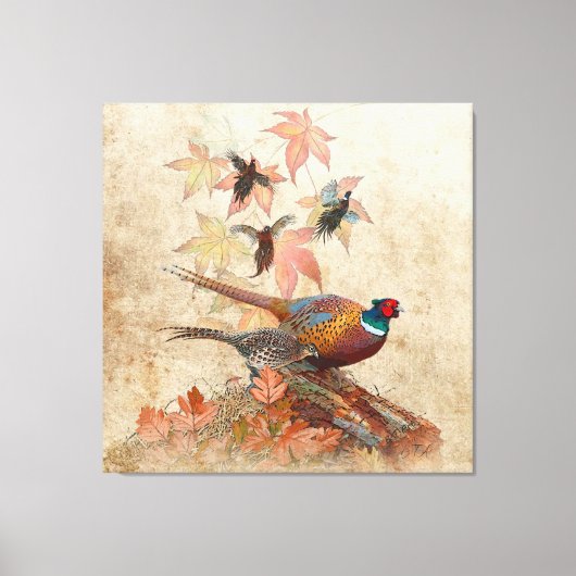 Poster van fazant tapestry canvas afdruk (Voorkant)