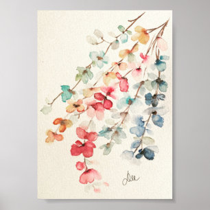 Poster van Floral Waterfall Premium Canvas (5x7)