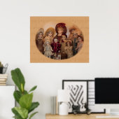 Poster van Franse dollen en vrienden (Thuiskantoor)