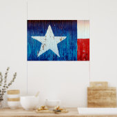 Poster van gegolfd metaal uit Texas (Keuken)