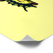 Poster van gele vlinder (Hoek)