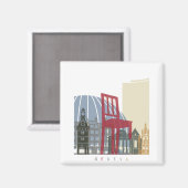 Poster van Genève skyline Magneet (Voorkant / Achterkant)