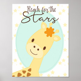 Poster van Giraffe kwekerij