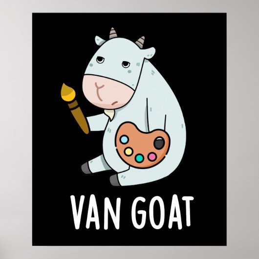Poster Van Goat Amusant Artiste Pun Dark BG (Devant)