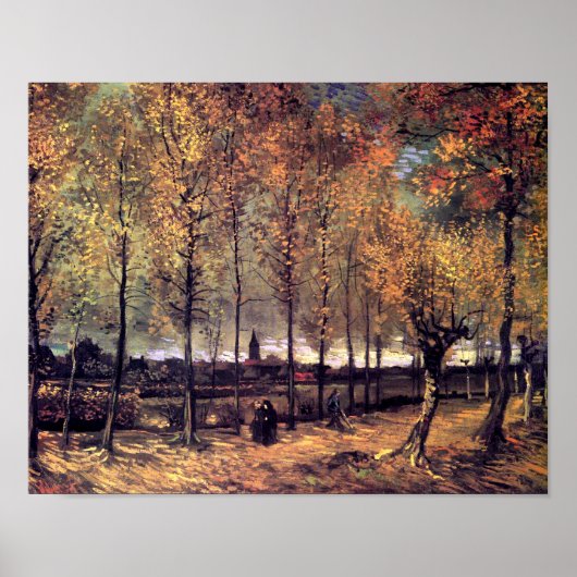 Poster Van Gogh - Allée aux peupliers (Devant)