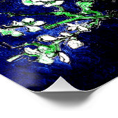 Poster Van Gogh Almond Blossoms bleu vert (Coin)