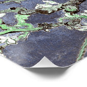 Poster Van Gogh Almond Blossoms en acier bleu (Coin)