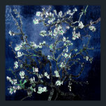 Poster Van Gogh Almond Blossoms Midnight Blue<br><div class="desc">Fleurs d'amandes par Vincent Van Gogh modification de couleur copyright 2sweet4wordsDesigns/ PureVintage Love Obtenez la beauté de Van Gogh's bien-aimé Almond Blossom dans les couleurs qui correspondent à votre maison. vincent van gogh,  van gogh,  fleurs d'amandes,  fleurs,  floral,  jolie,  belle,  belle, </div>