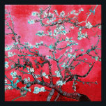 Poster Van Gogh Almond Blossoms Rouge bleu<br><div class="desc">Fleurs d'amandes par Vincent Van Gogh modification de couleur copyright 2sweet4wordsDesigns/ PureVintage Love Obtenez la beauté de Van Gogh's bien-aimé Almond Blossom dans les couleurs qui correspondent à votre maison. vincent van gogh,  van gogh,  fleurs d'amandes,  fleurs,  floral,  jolie,  belle,  belle, </div>