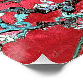 Poster Van Gogh Almond Blossoms Rouge bleu (Coin)