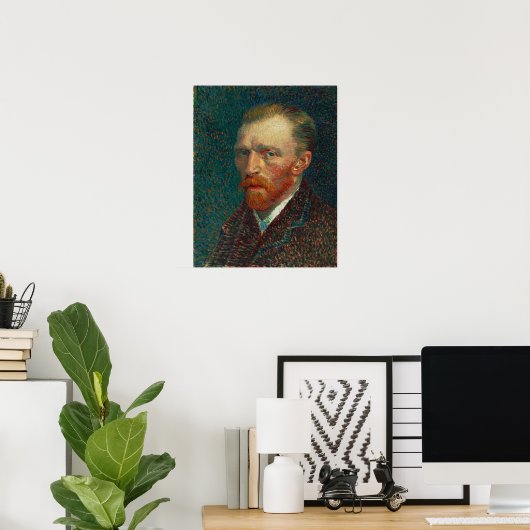 Poster Van Gogh - Autoportrait (Bureau à domicile)