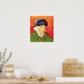 Poster Van Gogh - Autoportrait avec oreille et tuyau en b (Cuisine)