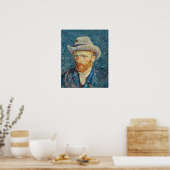 Poster Van Gogh - Autoportrait avec un Casquette gris (Cuisine)