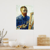 Poster Van Gogh - Autoportrait en tant que peintre (Cuisine)