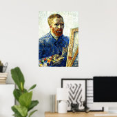 Poster Van Gogh - Autoportrait en tant que peintre (Bureau à domicile)