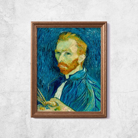 Poster Van Gogh Autoportrait Fameux Vieux Mur d'Art