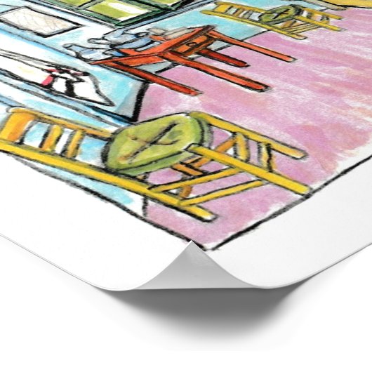 Poster Van Gogh Bedroom hommage peinture de moi. (Coin)