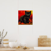 Poster Van Gogh Black Kitten (Cuisine)