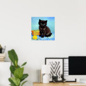 Poster Van Gogh Black Kitten avec fils (Bureau à domicile)