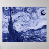 Poster Van Gogh Blue Rendition de la nuit étoilée (Devant)
