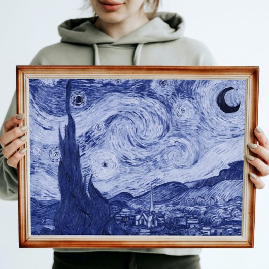Poster Van Gogh Blue Rendition de la nuit étoilée