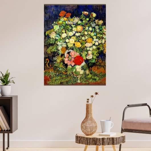 Poster Van Gogh - Bouquet de fleurs dans un vase (Salon 3)