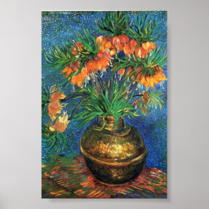 Poster Van Gogh Célèbre peinture Vase en cuivre