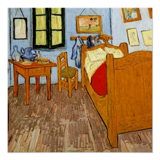 Poster Van Gogh : Chambre de Vincent à Arles, 1889 (Devant)