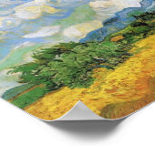 Poster Van Gogh - Champ de blé avec cyprès (Coin)