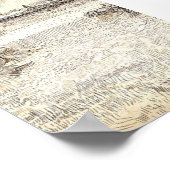 Poster Van Gogh - Champ de blé avec les civelles et Arles (Coin)