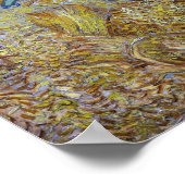 Poster Van Gogh - Champ de blé avec un moissonneur (Coin)