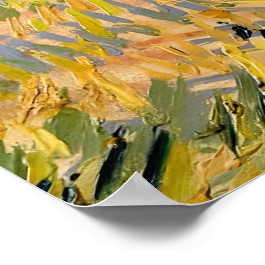 Poster Van Gogh, Champ de blé avec une lark, 1887 (Coin)