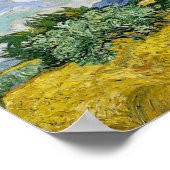 Poster Van Gogh Champ de blé Cyprès Peinture (Coin)
