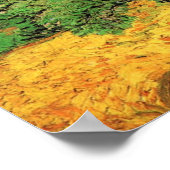 Poster Van Gogh Champ de blé w Cyprès à Haute Galline (Coin)