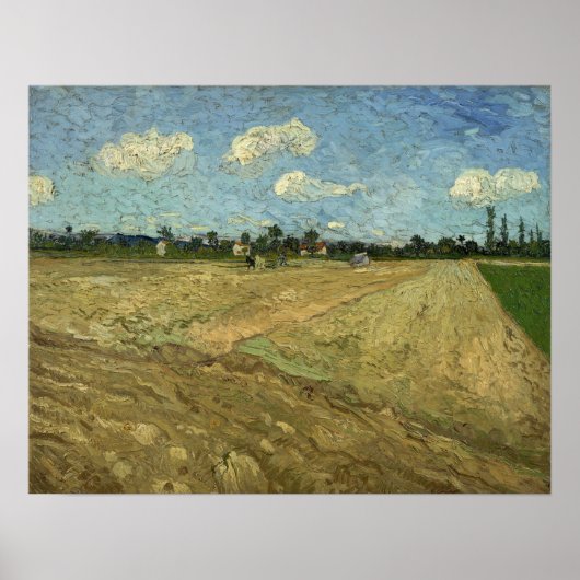 Poster Van Gogh - Champs à fleurs ('De Furrows') (Devant)
