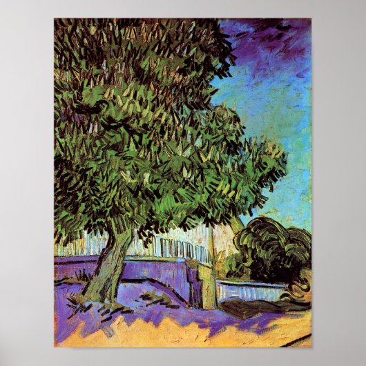 Poster Van Gogh - Châtaignier En Fleur (Devant)