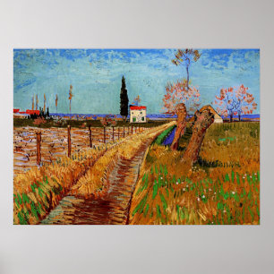Poster Van Gogh - Chemin à travers un champ