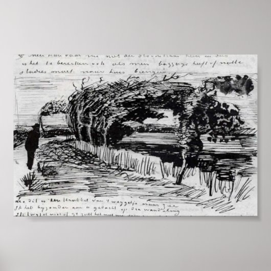 Poster Van Gogh - Chemin vers la plage (Devant)