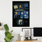 Poster Van Gogh cite : La vue des étoiles (Bureau à domicile)
