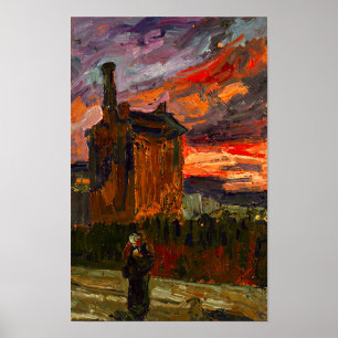 Poster Van Gogh Crépuscule avant la tempête Montmartre