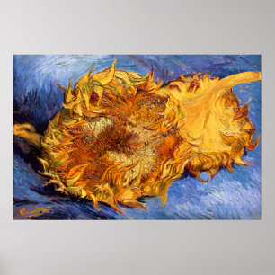 Poster Van Gogh : Deux tournesols coupés