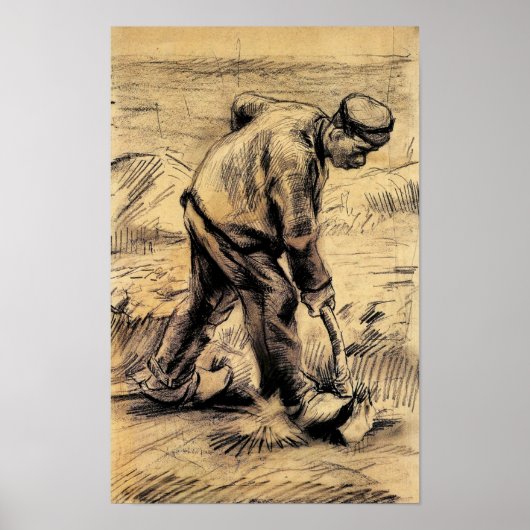 Poster Van Gogh - Digger, artwork de réalisme (Devant)