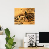 Poster Van Gogh - Donkey and Cart (Bureau à domicile)